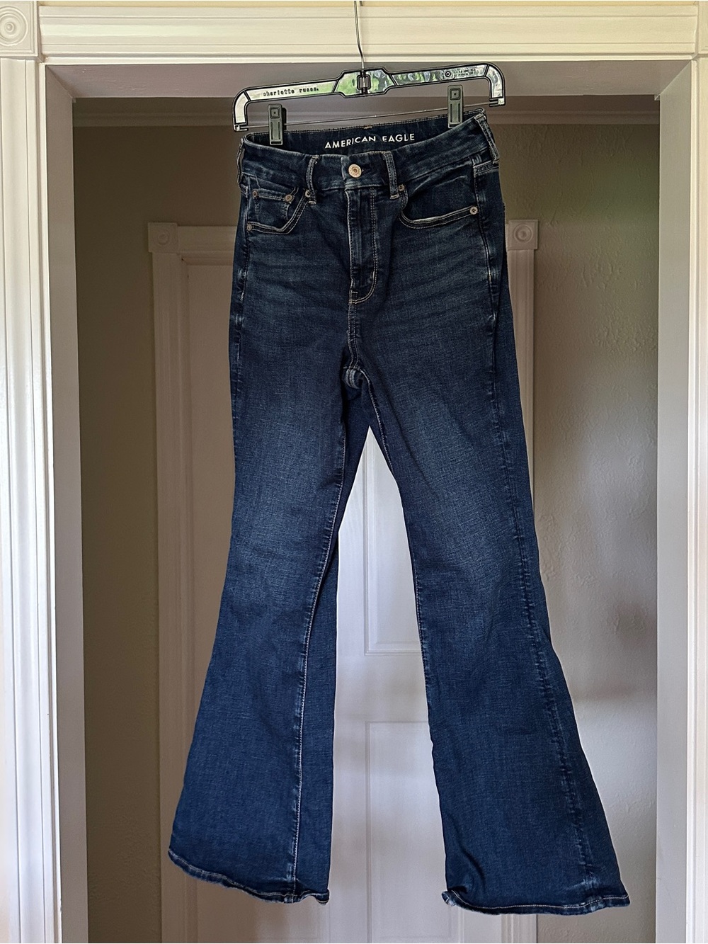 American Eagle Next Level Curvy Super High Waisted Flared Jeans
